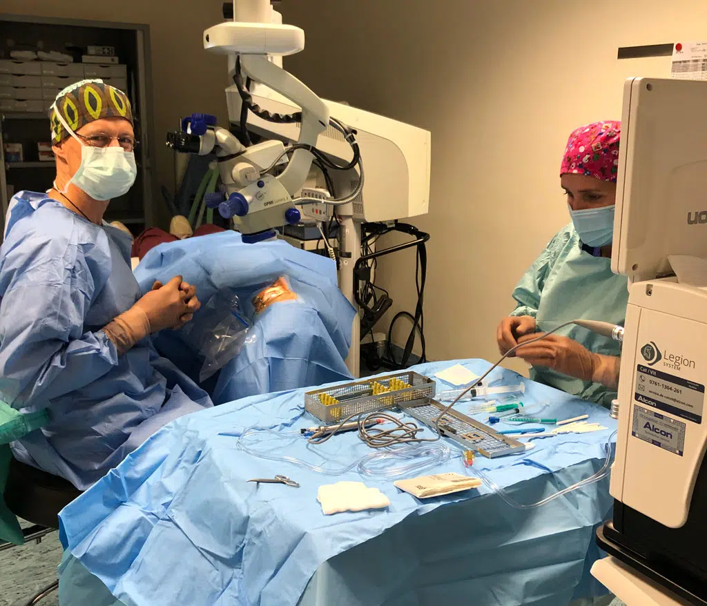 working with new phaco machine RCEH